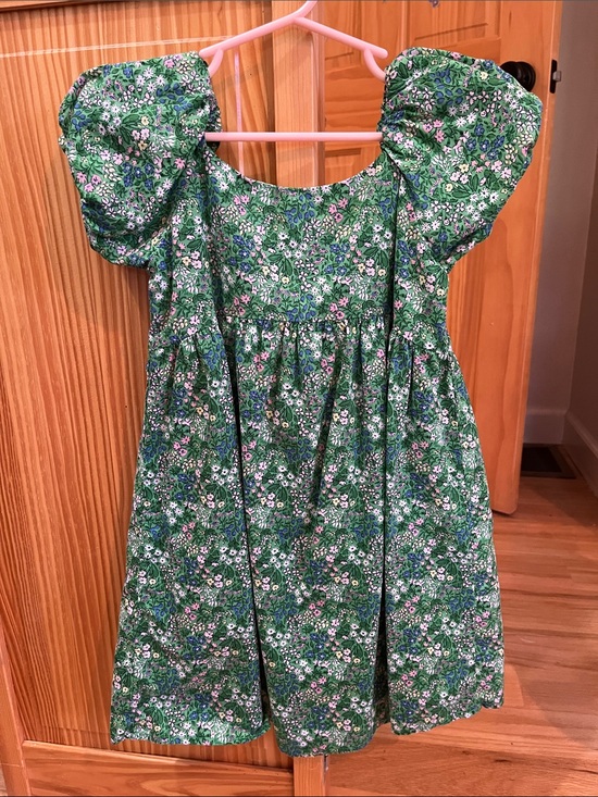 Janie and Jack Other - Janie and Jack Green Floral Puff-Sleeve Dress